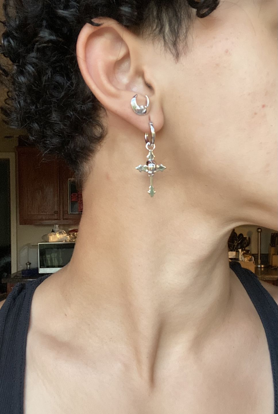 Customer photo review of 'LUNA' LUNATIC LUNAR EARRING