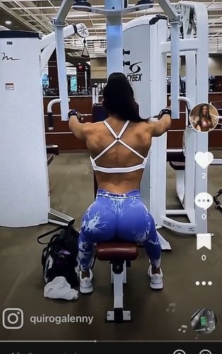 Customer photo review of Purple Lightning Marble Scrunch Butt Leggings