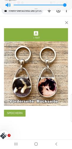 Customer photo review of Schlüssel- Anhänger mit Foto "Rund" 2 Seiten