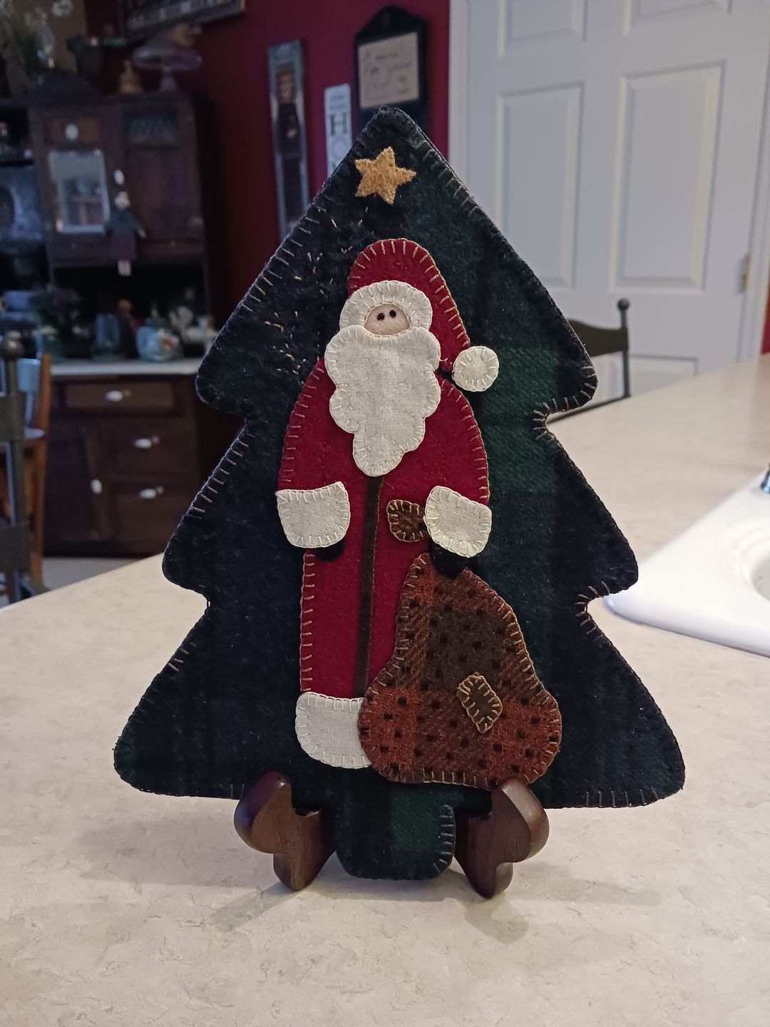 Customer photo review of Unfinished Wood Simple Christmas Tree Shape - Craft - up to 24" DIY