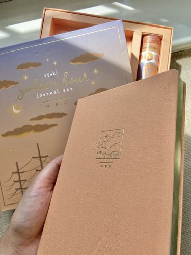 Customer photo review of Tsuki ‘Golden Hour’ Limited Edition Bullet Journal Set ☾