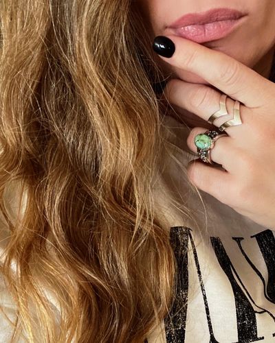 Customer photo review of Skulls Turquoise Ring for Men Sterling Silver