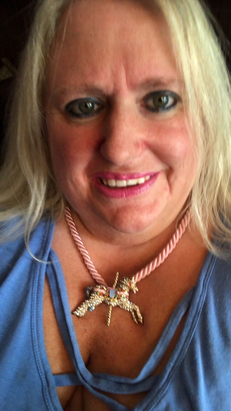 Customer photo review of Heidi Daus® "Elegant Essentials" Pin Enhancer Cord Necklace