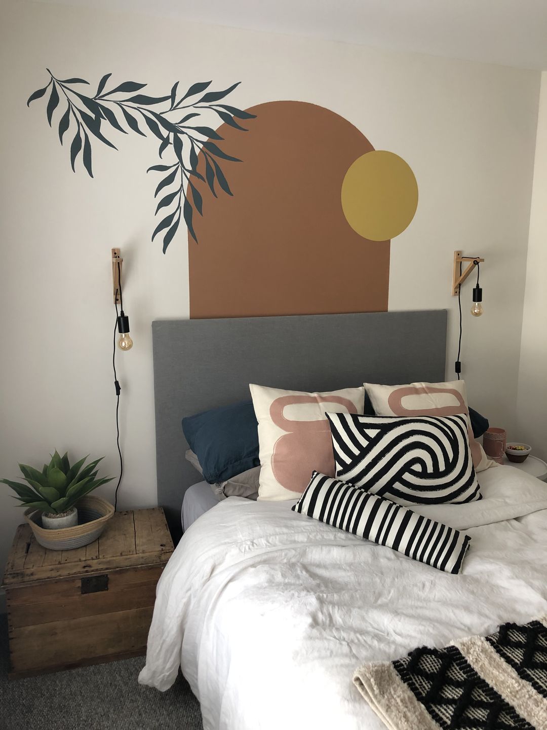 Customer photo review of Boho Arch Wall Stencil Kit
