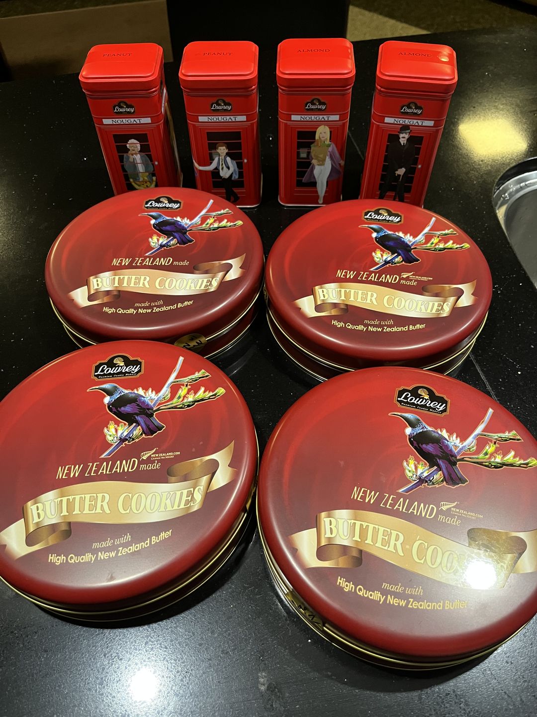 Customer photo review of Lowrey Nougat 4 Tins Value Pack | Almond & Peanut Nougat