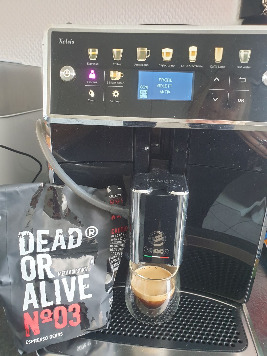 Customer photo review of DEAD OR ALIVE COFFEE No3 – 100% Robusta. Stark. Vollmundig. Espresso.