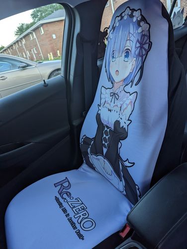 Customer photo review of Rem Car Seat Covers Custom Main Re:Zero Anime Car Accessories