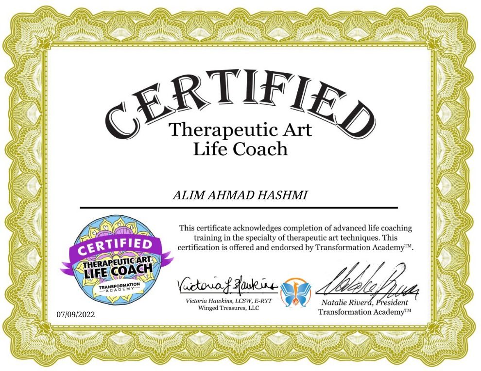 Customer photo review of Therapeutic Art Life Coach Certification