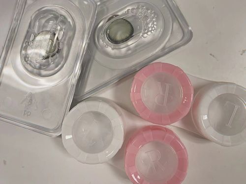 Customer photo review of Rain Forest Green Colored Contact Lenses