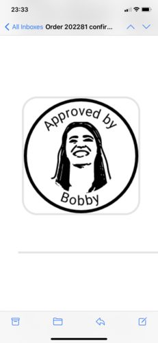 Customer photo review of Self-Inking Face Stamp