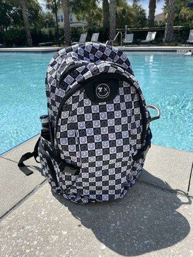 Customer photo review of Salty Savage Essential Sport Backpack | Black/White Checkerboard