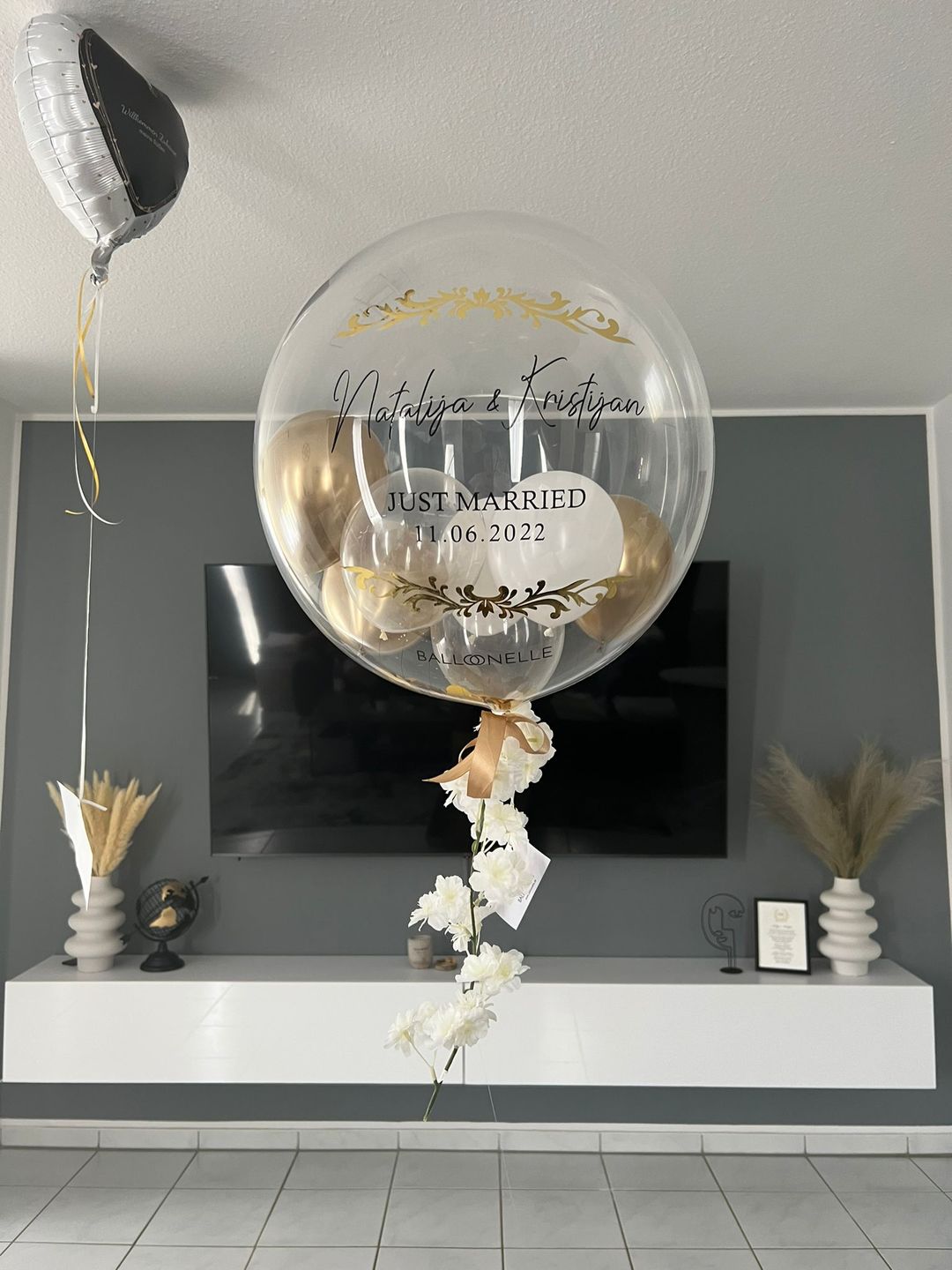 Customer photo review of Wedding Blossom Designer Ballon