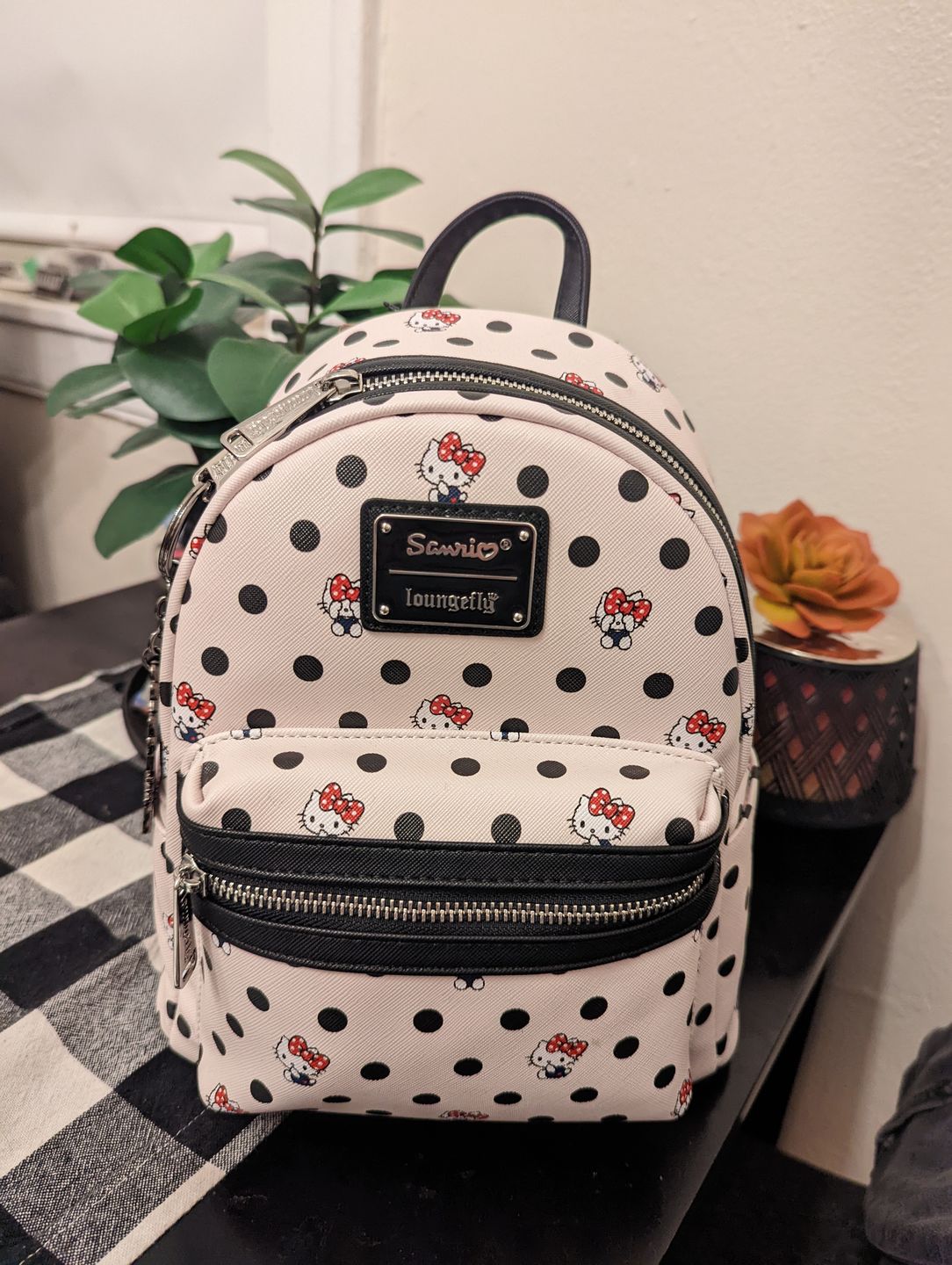 Customer photo review of 707 Street Exclusive - Loungefly Sanrio Hello Kitty Polka Dot Mini Backpack
