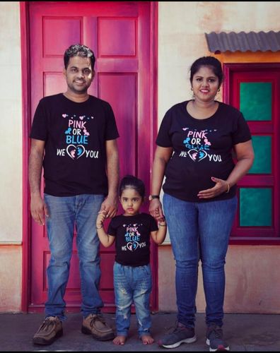 Customer photo review of Pink or Blue We Love You & I'm going to be a Big Sister and brother