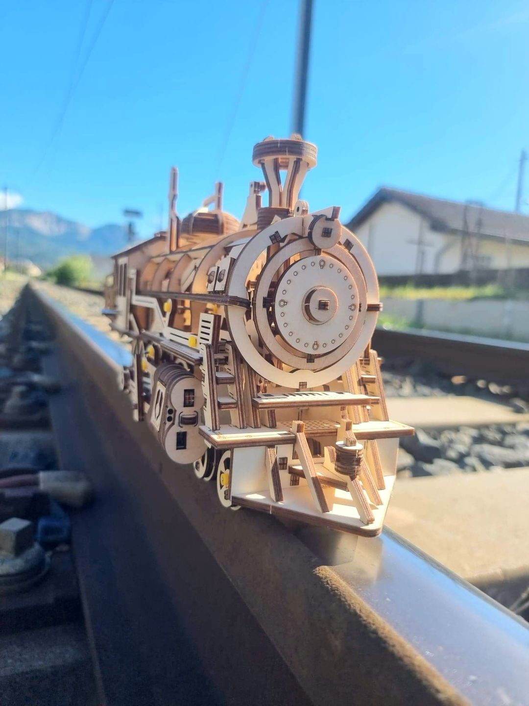 Customer photo review of Puzzle 3D bois | Locomotive Mécanique