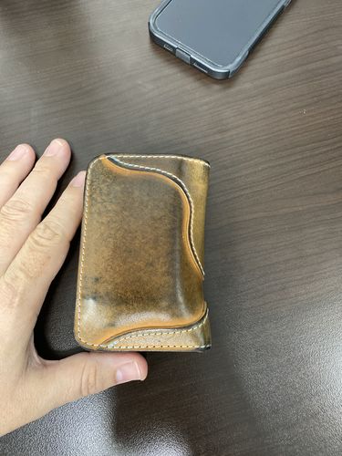 Customer photo review of No.68 | 'Natural Oak' Western Vertical Leather Wallet