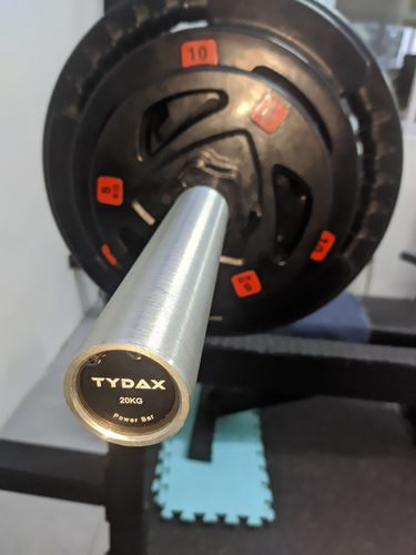 Customer photo review of Tydax 20kg Power Bar - IPF Powerlifting Barbell