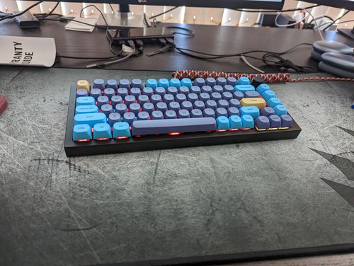 Customer photo review of IDOBAO BLUE CAT PBT MATERIAL MA PROFILE KEYCAPS KIT