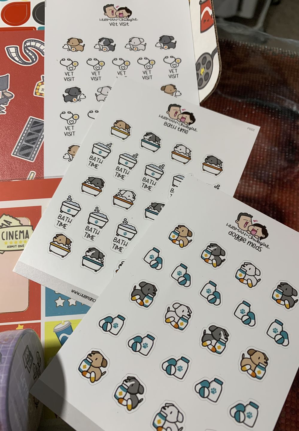 Customer photo review of Bath Time Planner Stickers