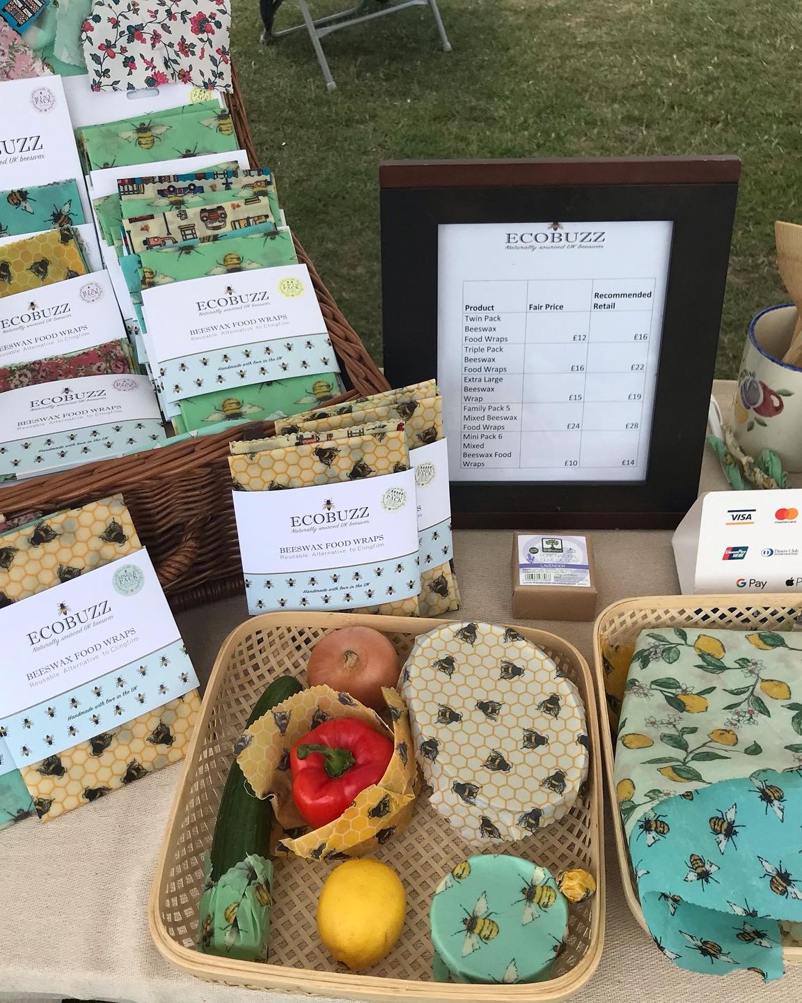 Customer photo review of Bees on Honeycomb Rose & Hubble Cotton Poplin Fabric