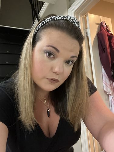 Customer photo review of Hard Headband - Checkered Floral