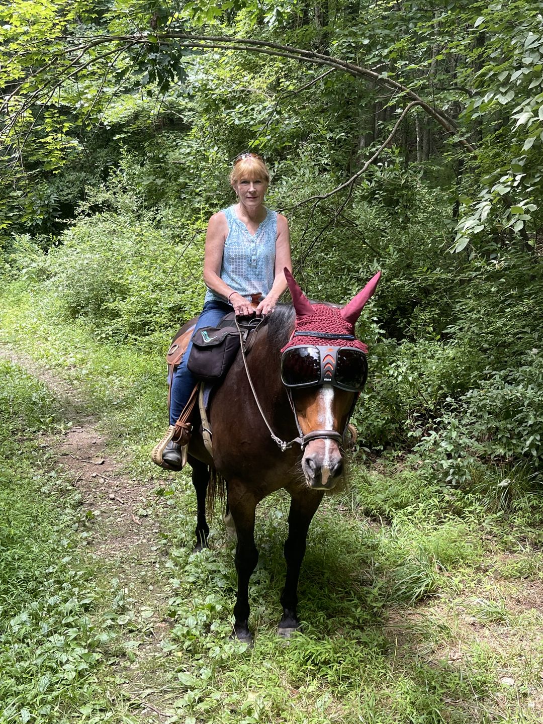 Customer photo review of eVysor - UV Horse Riding Goggles!