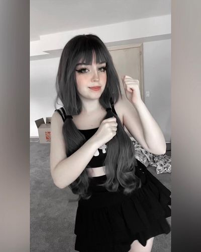 Customer photo review of Delora Lace-up Ruffled Mini Skirt