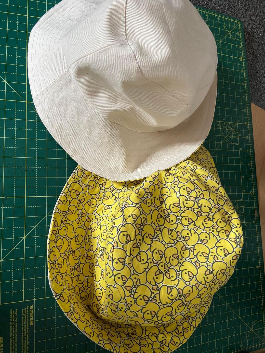 Customer photo review of Yellow and White Rubber Ducks Polycotton Fabric