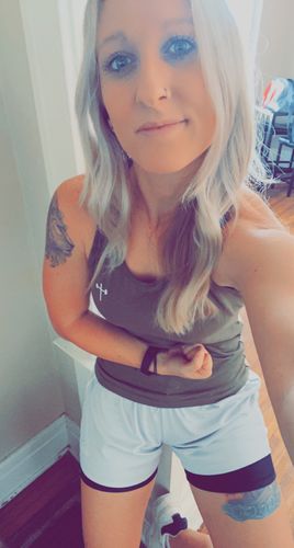 Customer photo review of Lightweight Racerback Tank - Army Green