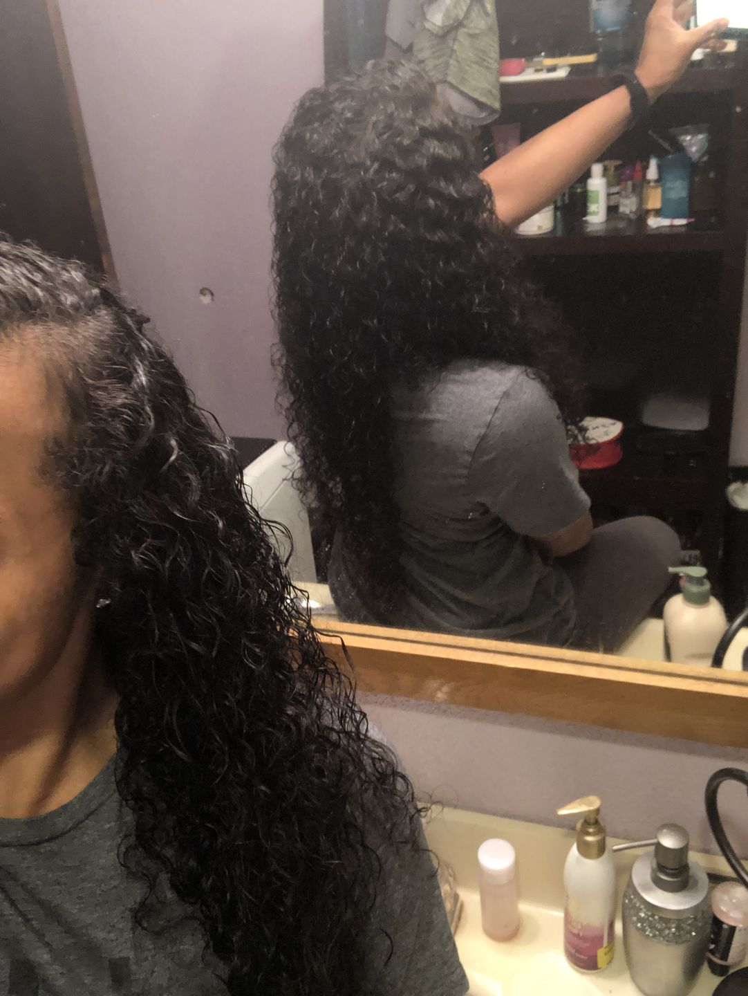 Customer photo review of Natural Color Water Wave Micro Loop/I Tip Microlinks Hair Extension