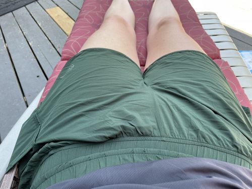 Customer photo review of Trainer Shorts - Caramel