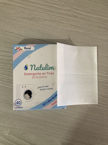 Customer photo review of Eco-Tiras de Detergente 40 lavados Natulim