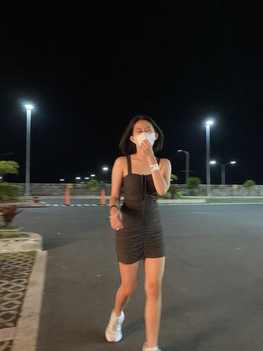 Customer photo review of Haydee Brown Dress