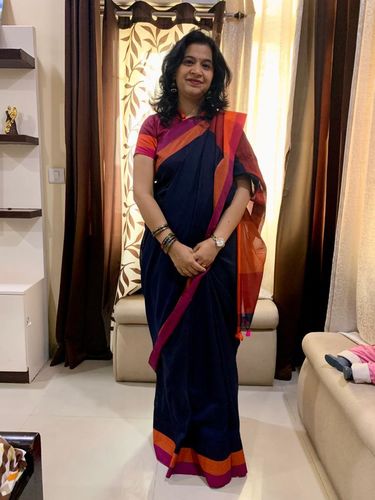 Customer photo review of Influential Enthu-Cotton Handwoven Saree