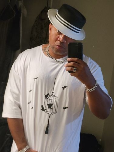 Customer photo review of Mens Bird Cage Print 2 Piece Set SKUJ14759