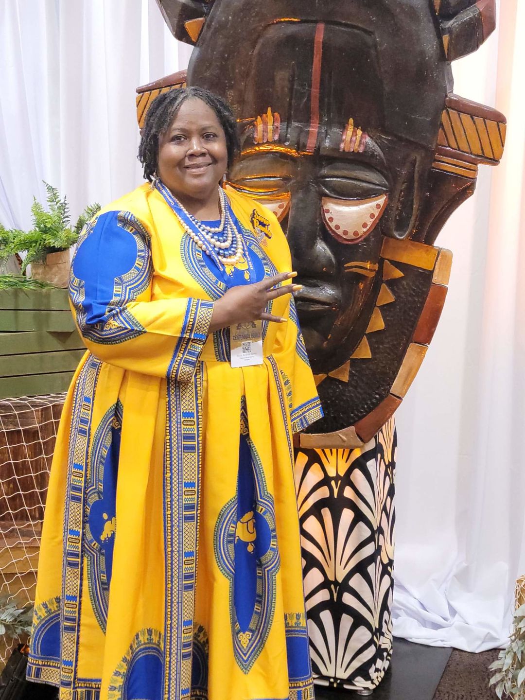 Customer photo review of SGRHO A line Dashiki Dress-Pre Order. Ships by June 28