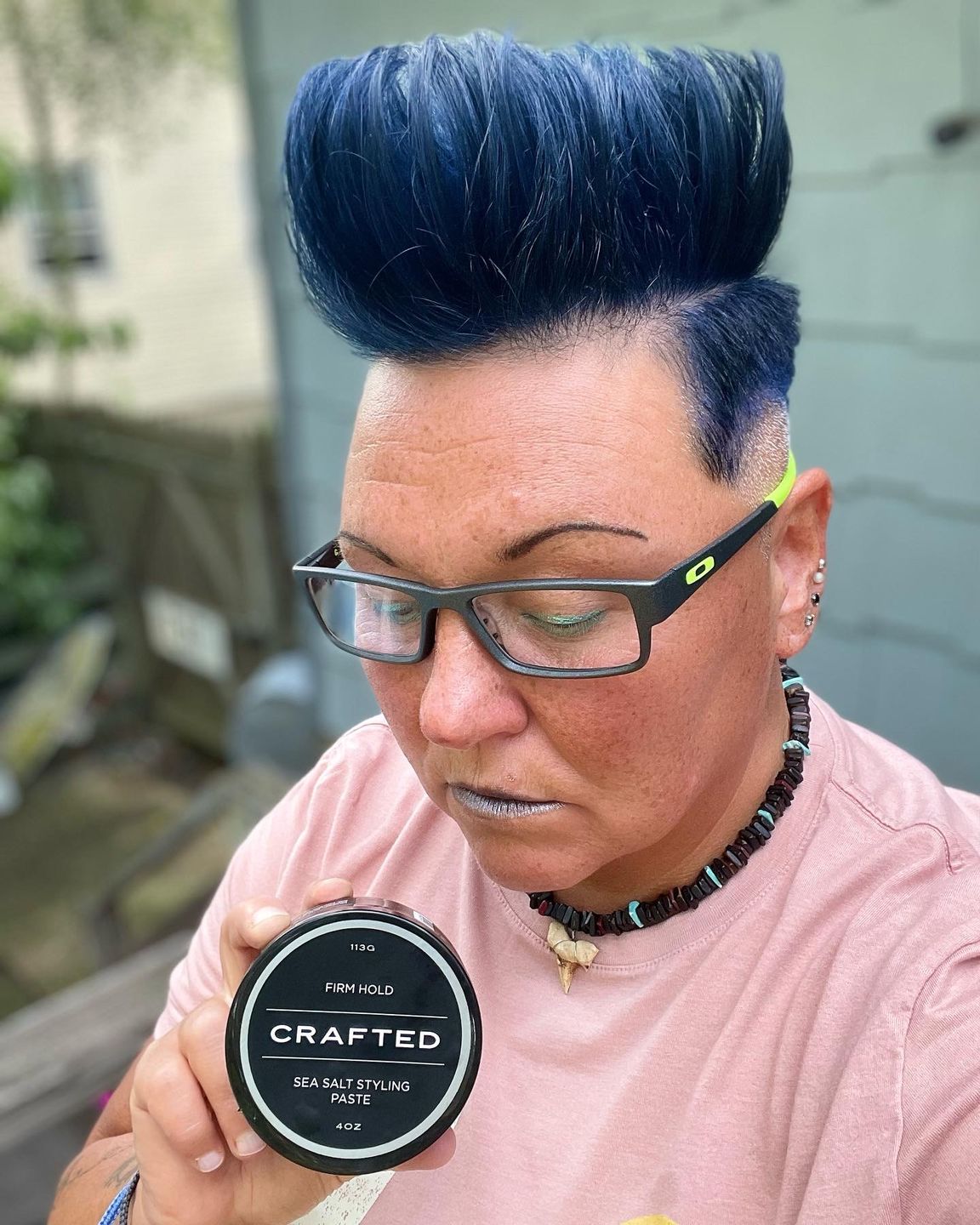 Customer photo review of CRAFTED Sea Salt Matte Paste – Textured, Matte Finish – 4oz | TheSalonGuy