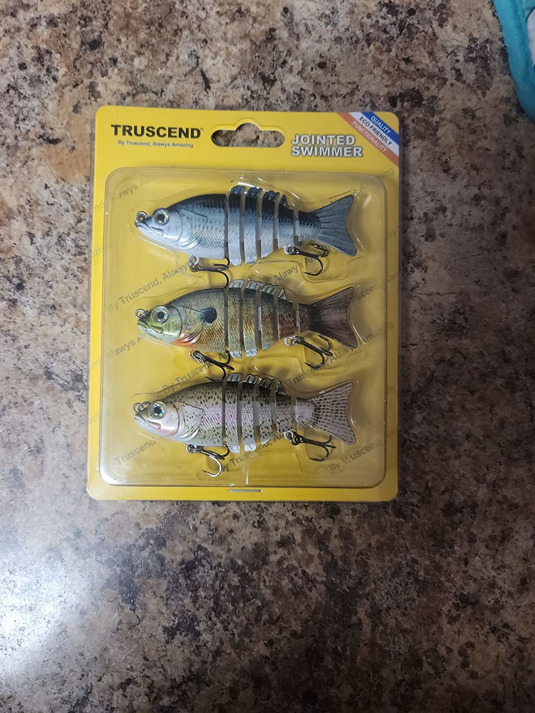 Customer photo review of Swimmax Fishing Lures | Six-Segmented | BKK Hook | Rattling Gurgling | Heavy-Duty Dyneema Fiber | 3 Pcs | For Bass & Trout & Walleye & Crappie