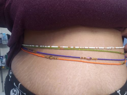 Customer photo review of Extended Length 60 Inch Lux Waist Beads