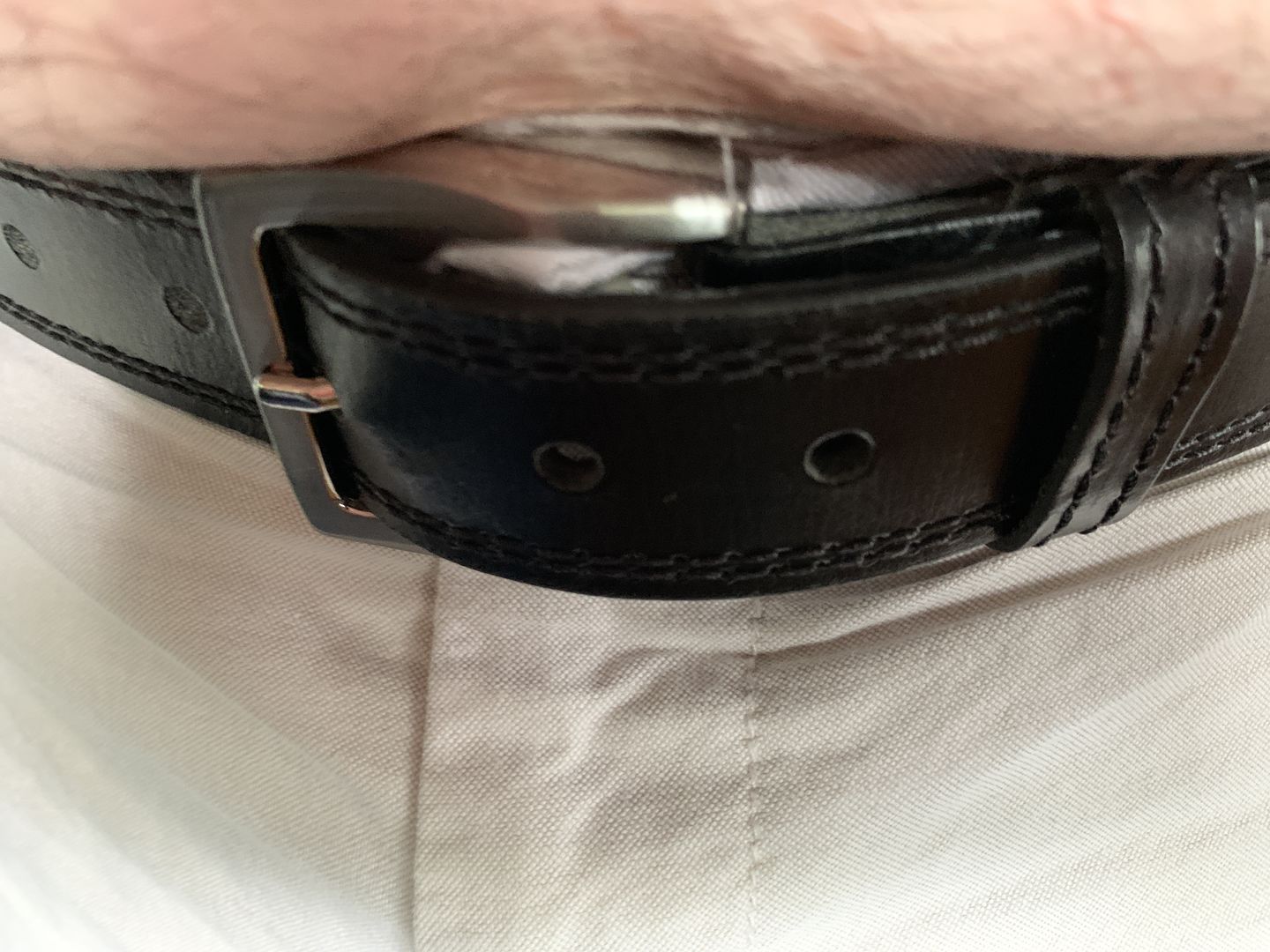 Customer photo review of The Milestone Belt - Black Formal 100% Real Leather Belt