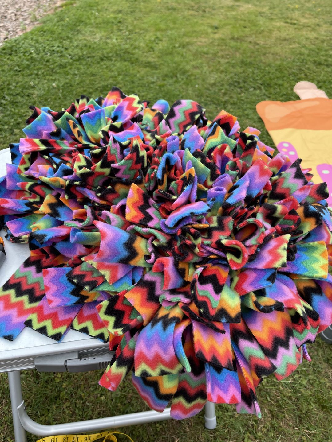 Customer photo review of Multicoloured Zig Zag Anti Pill Polar Fleece