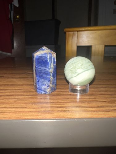 Customer photo review of Sodalite + Serpentine Mini Duo
