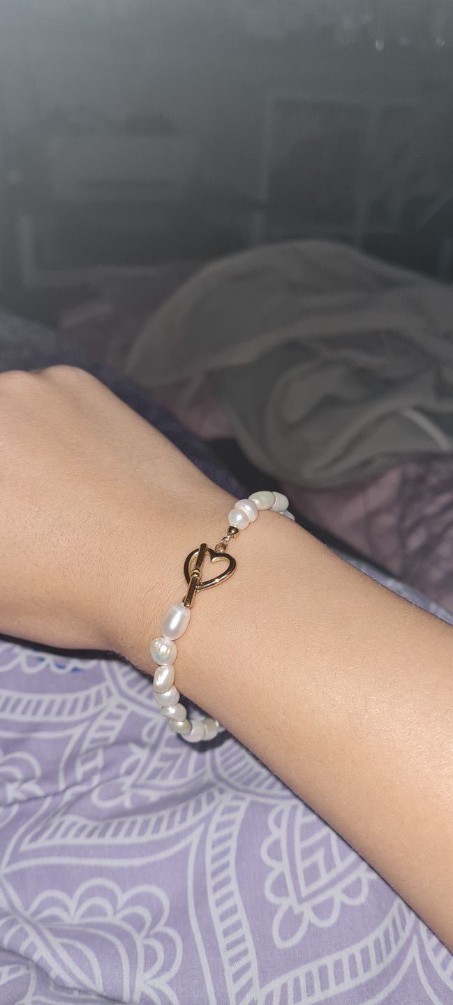Customer photo review of Pearl Heart Armband | Süßwasserperlen