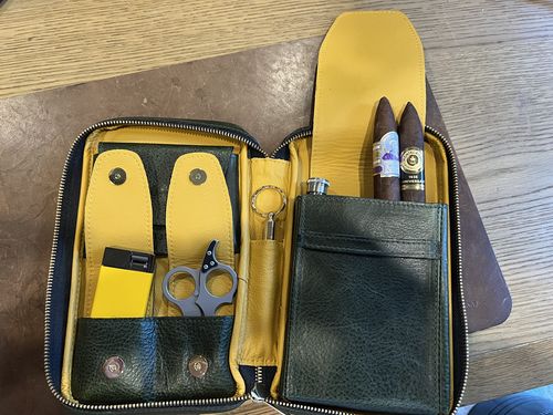 Customer photo review of Masters Handmade Leather Cigar Organizer