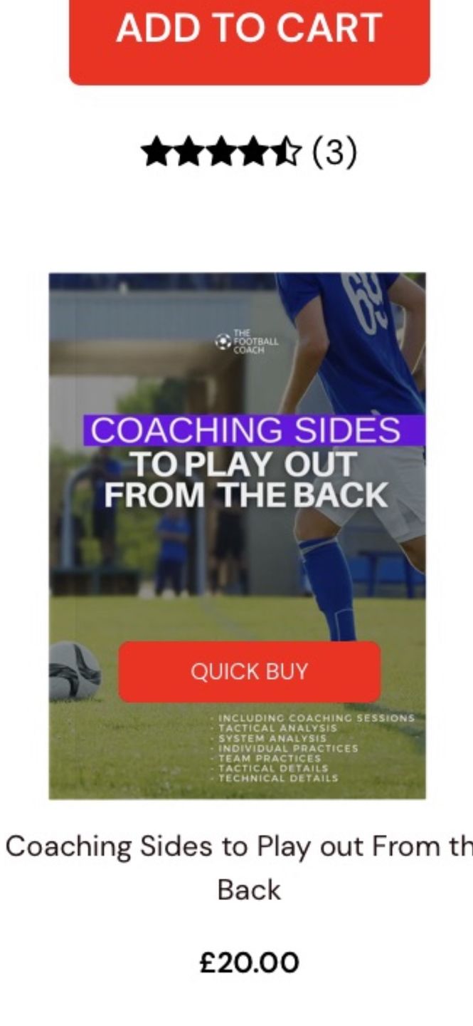 Customer photo review of Coaching Sides to Play out From the Back