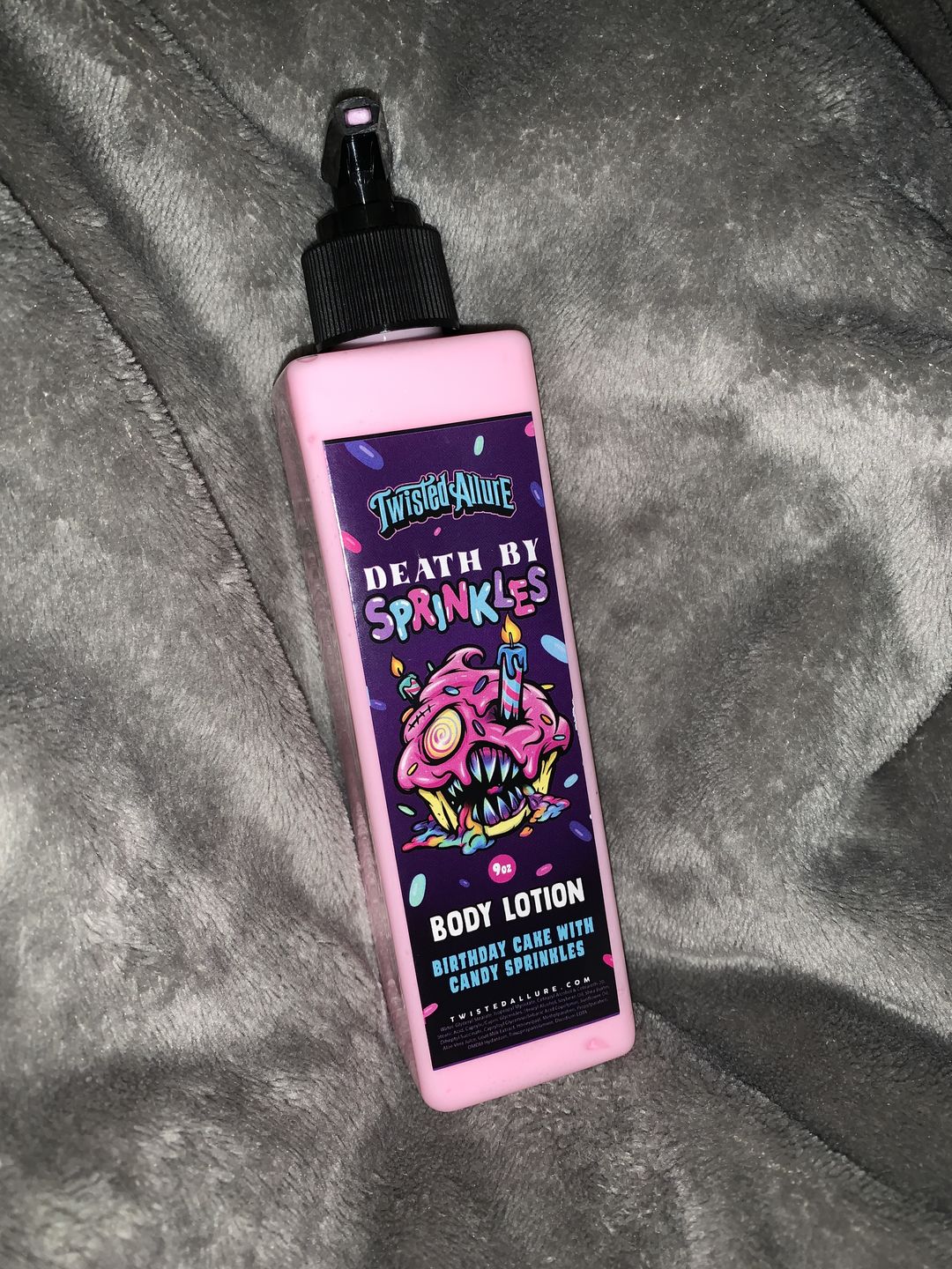 Customer photo review of Death by Sprinkles Body Lotion