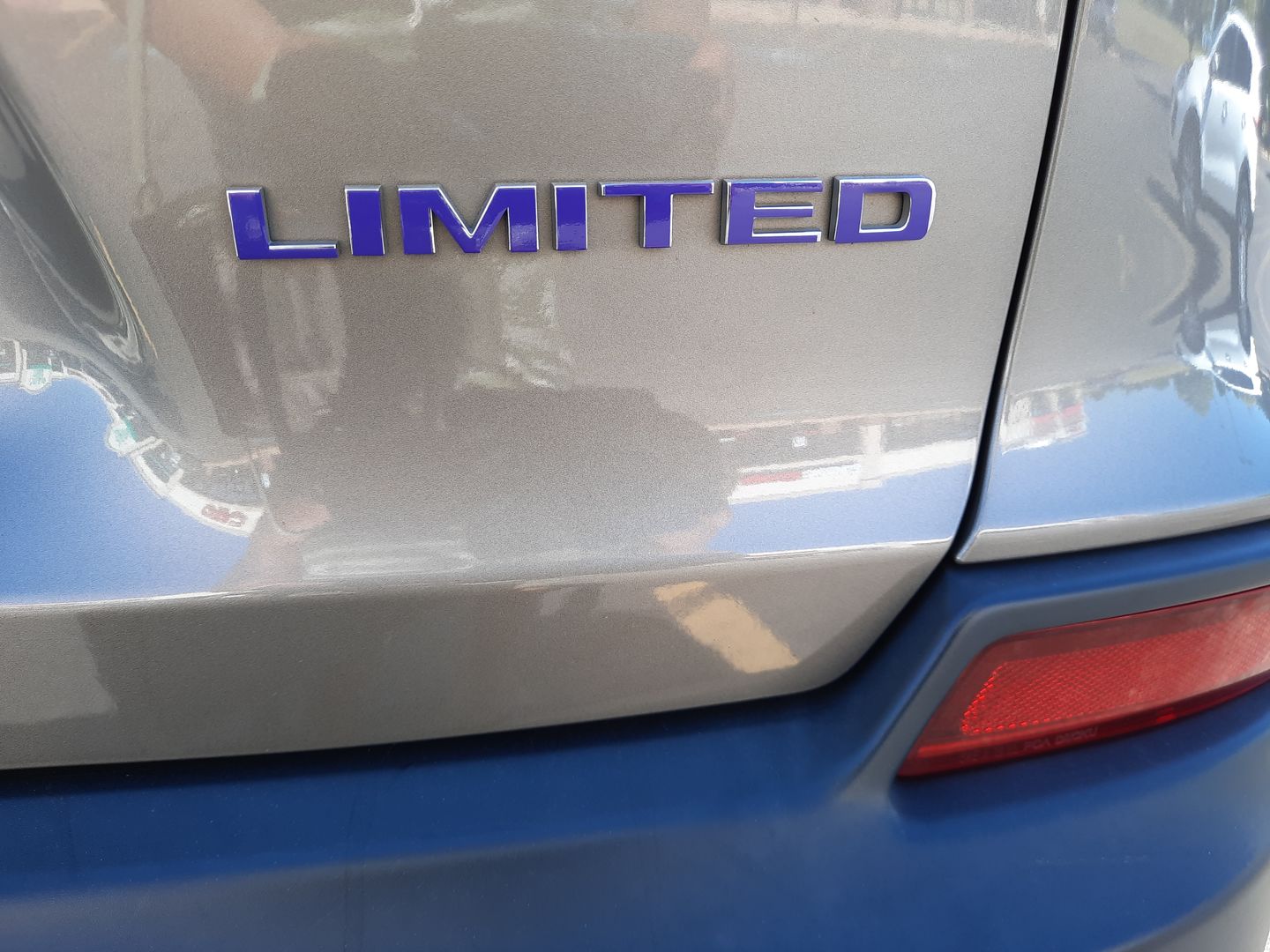 Customer photo review of LIMITED Custom Color Emblem Overlay Decal Sticker
