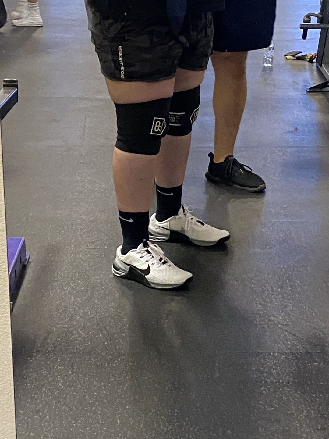 Customer photo review of Personal Record Heavy Duty Premium Knee Wraps PR906 - Black