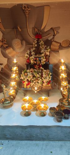 Customer photo review of Brass Designer Mukkali Stand