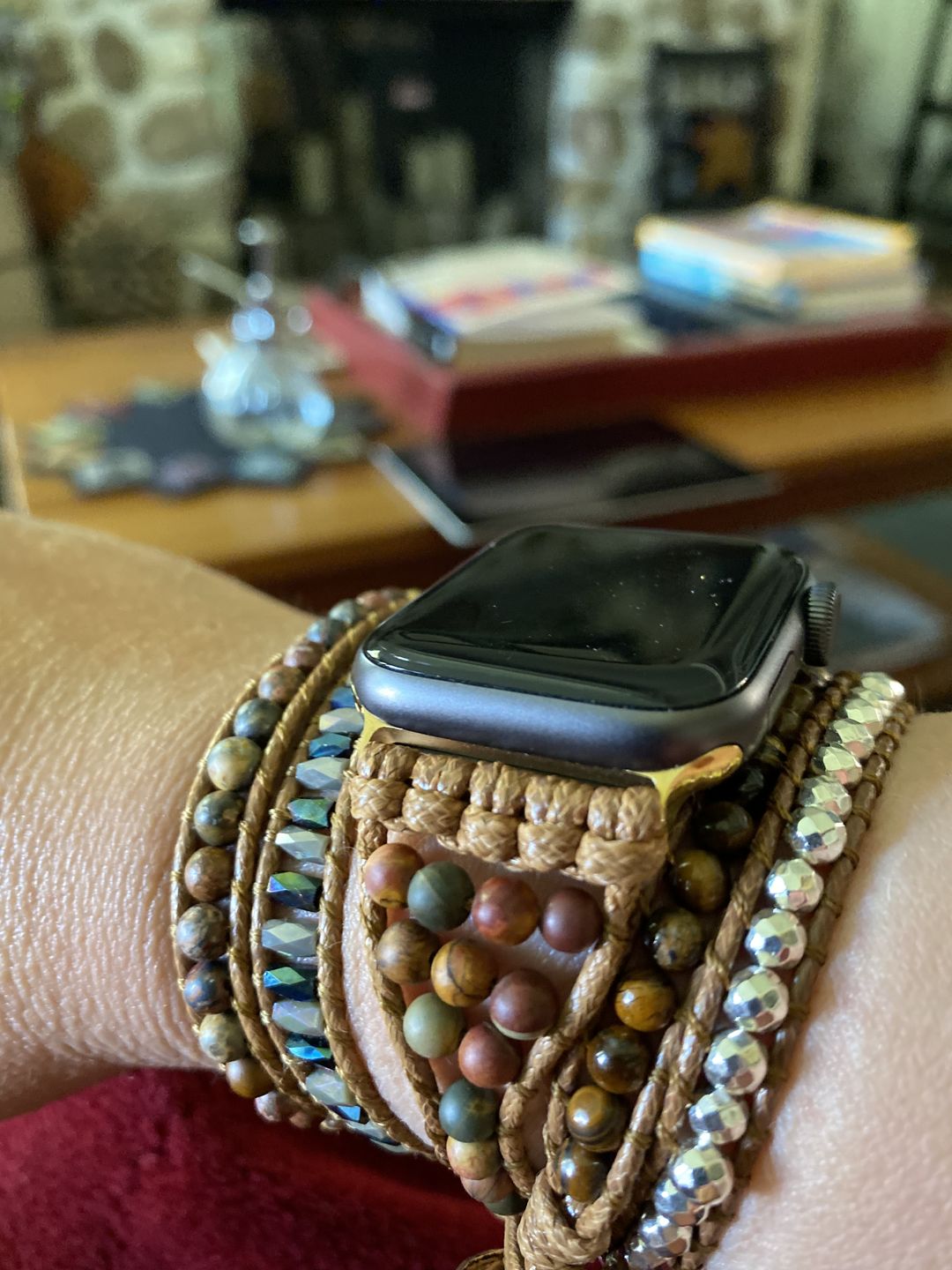Customer photo review of Tiger's Eye Royal Apple Watch Strap